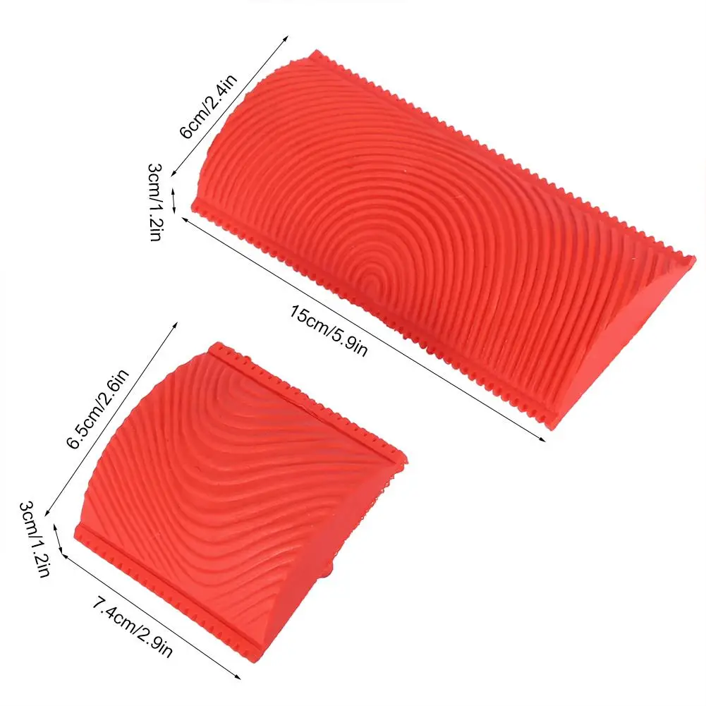 2 шт./компл. инструменты для рисования с эффектом резиновой текстуры дерева
