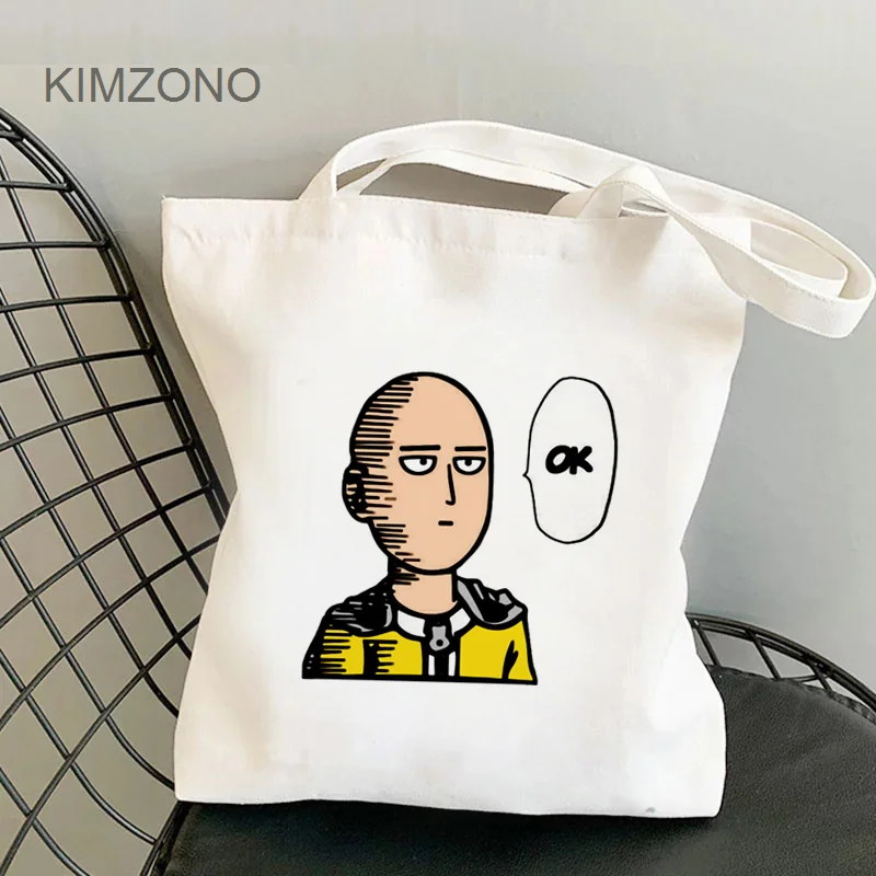 

One Punch Man хозяйственная сумка эко многоразовая утилизация хозяйственная сумка bolsas de тела продуктовый мешок корзина строка складной изготовл...