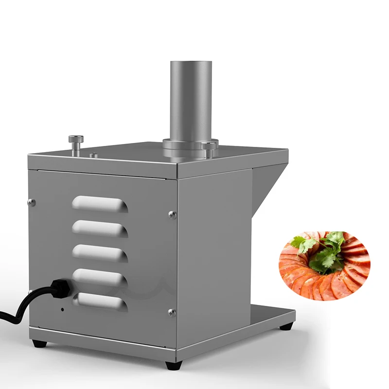 

Electric Ham Sausage Slicer Cutter Machine Maximum Diameter 4.8 cm Vegetable Fruit Sausage Slicing Cutting