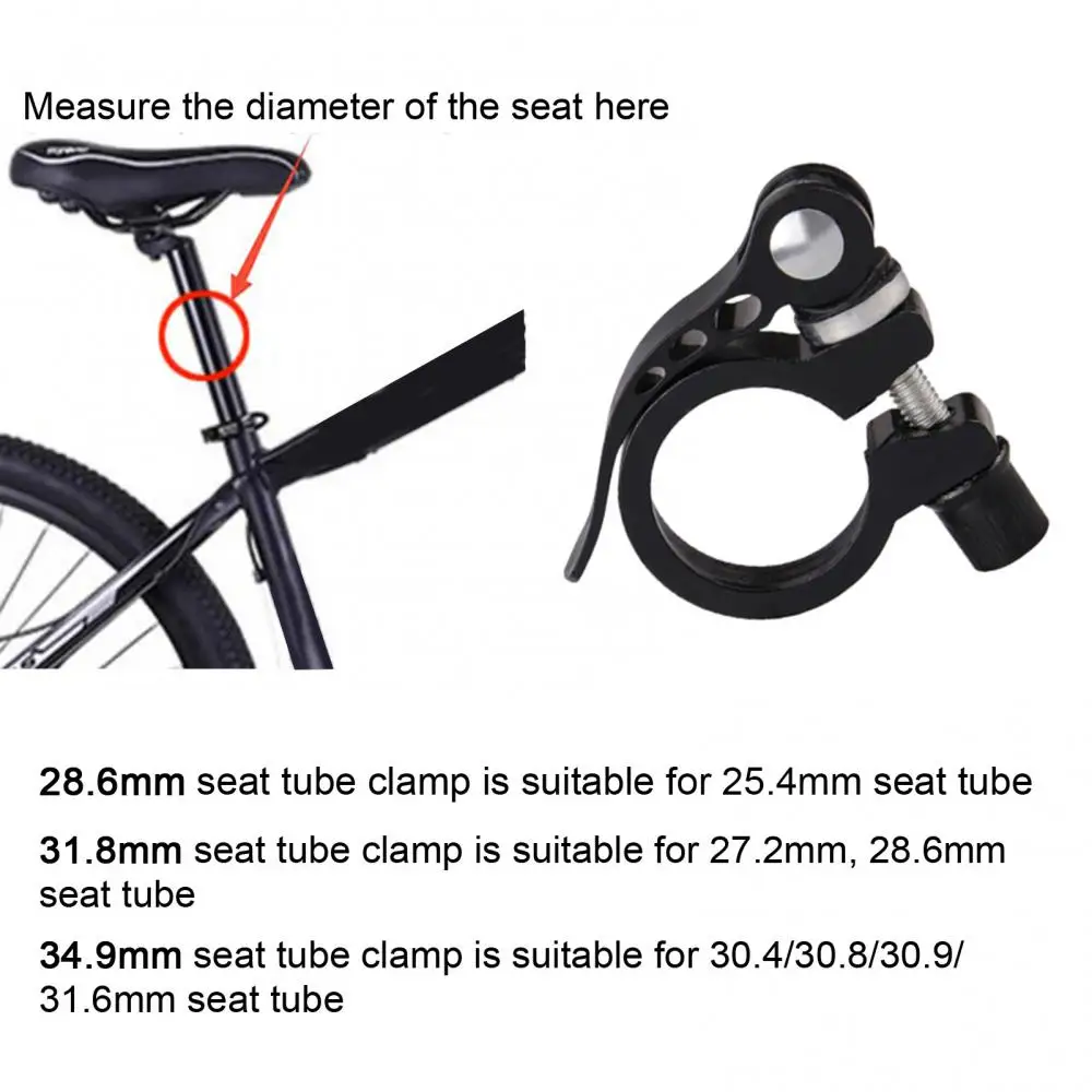 

28.6/31.8/34.9mm Bicycle Quick Release Seatpost Seat Tube Clamp Cycling Tool