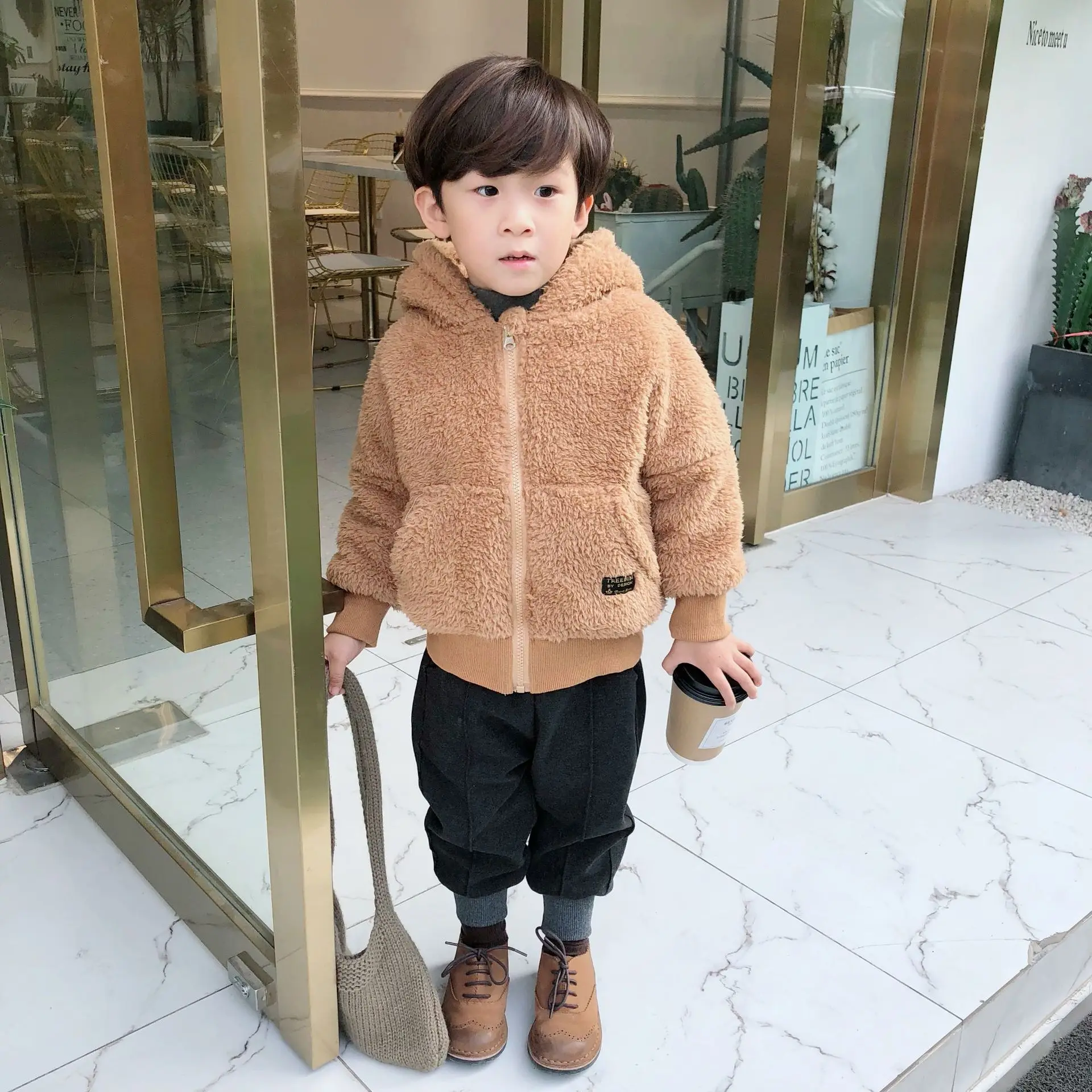 Новая зимняя куртка для мальчиков и девочек двухцветная Детская с надписями