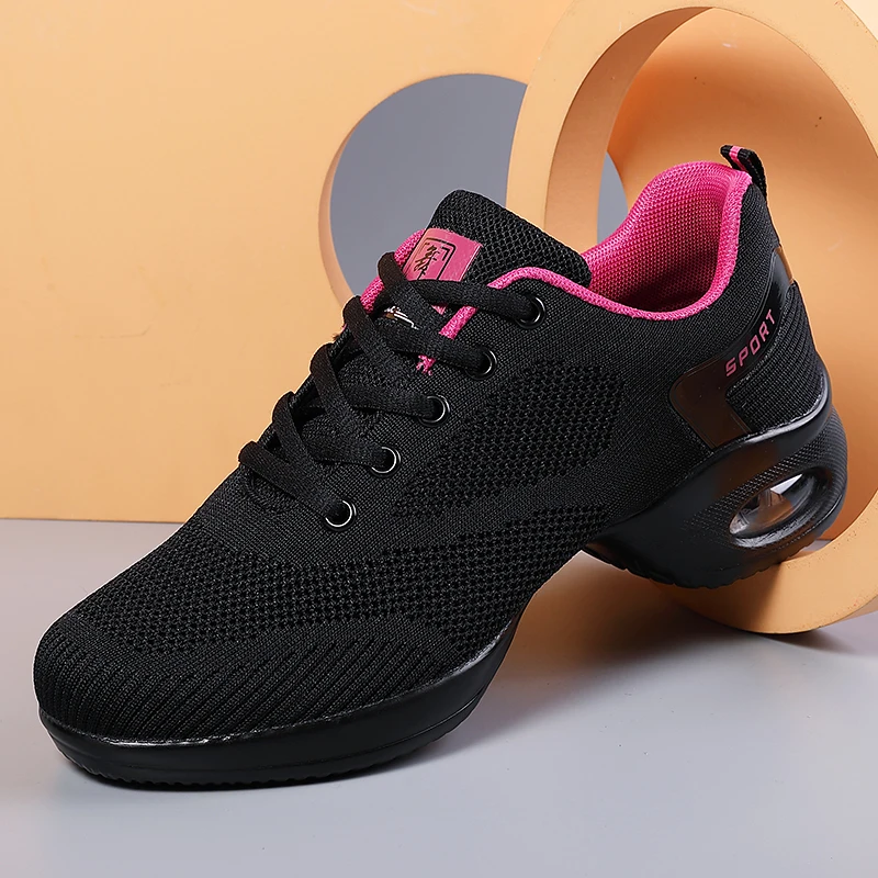 

Best Selling Dance Shoes For Woman Black Ladies Dance Shoe Breathable Dance Jazz Sneakers Girls Super Light Ballroom Shoes Woman