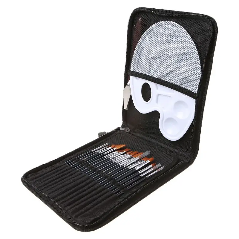 

18 шт./компл. краска деревянная акриловая краска Палитра для рисования гуашь косметический набор для рисования ручки U4LD