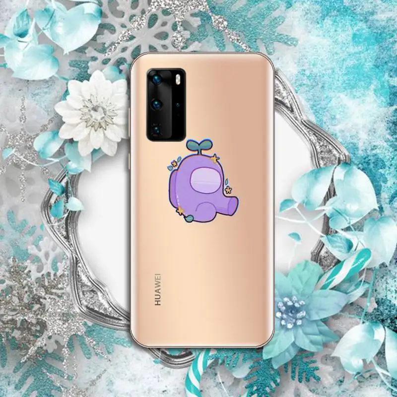 

Cute cartoon Among Us game Phone Case Transparent for Huawei P honor 8 10i 20 30 40 smart 2019