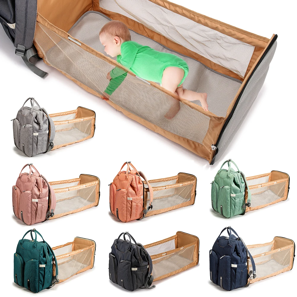 

Baby Travel Bassinet Bag 3 In 1 Diaper Backpack Changing Station Foldable Portable Infant Crib For Newborn Toddler D50
