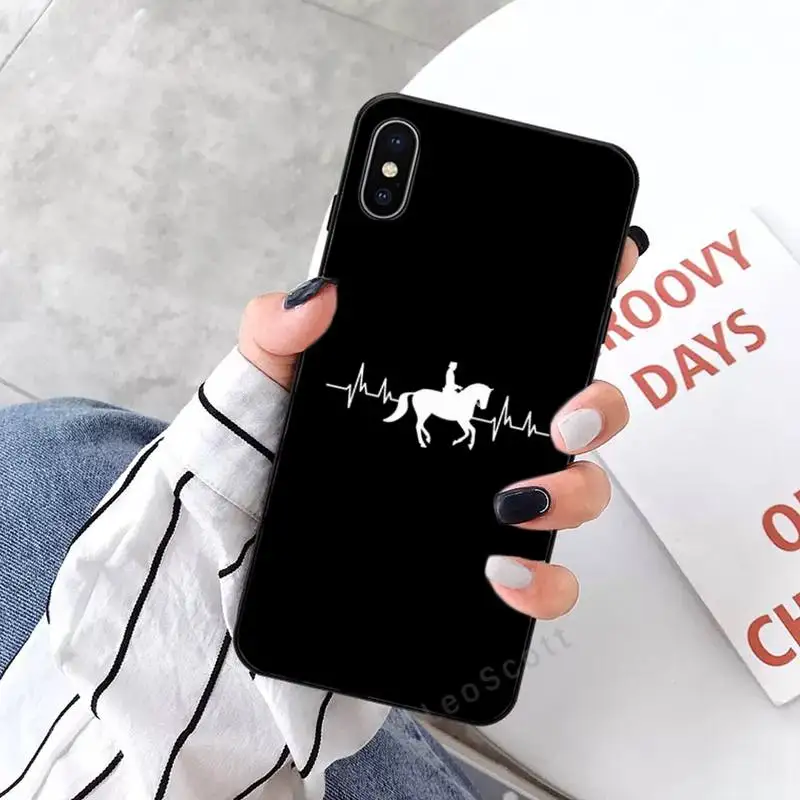 

Horse Pony Horse Heartbeat Phone Case for iPhone 11 12 mini pro XS MAX 8 7 6 6S Plus X 5S SE 2020 XR