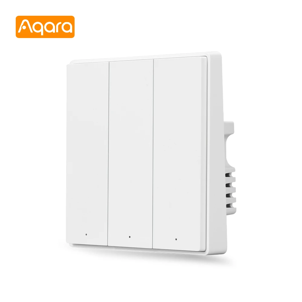 Умный выключатель Aqara D1 ZigBee беспроводной настенный с 3 клавишами управление