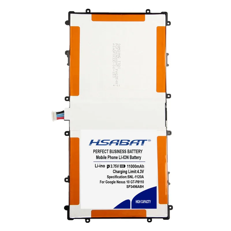 HSABAT 11000mAh SP3496A8H аккумулятор для samsung Google Nexus 10 GT-P8110 HA32ARB подлинный планшет