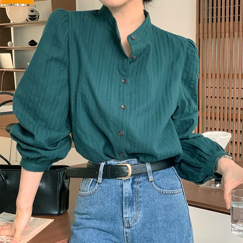 

VANOVICH Korean Japan Style Temperament and Loose Design Fashion Shirts 2021 Fall New Shirts for Women