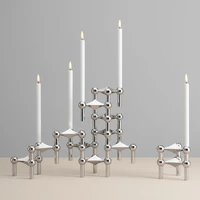 ins wind metal candle hold ornaments can be stacked retro luxury nordic romantic dining table modern home decoration accessories