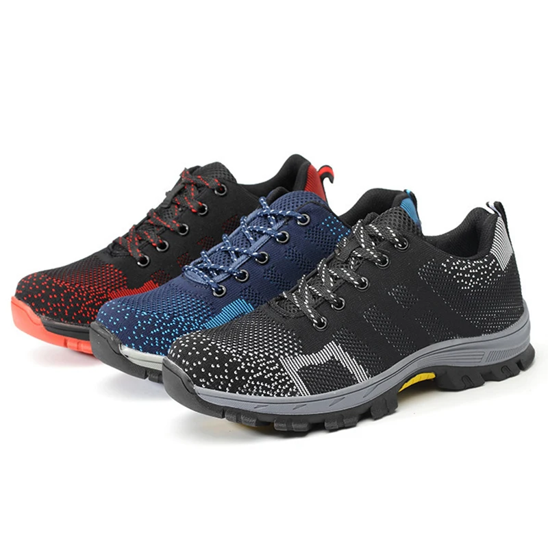 

Anti Smashing Puncture Proof Slip Resistant Rubber Outsole Safety Shoes Working Steel Toe Ourdoor Running Protective Footwear