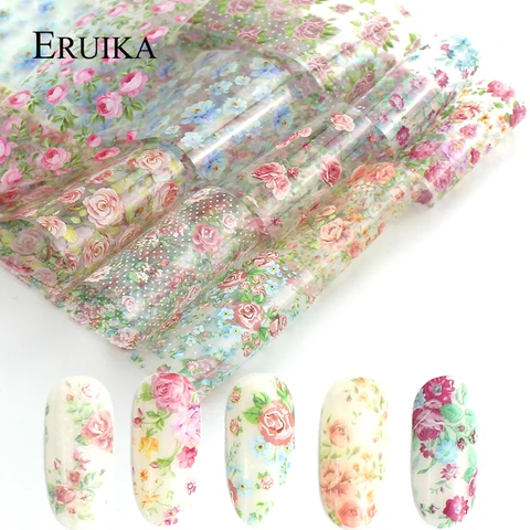 Фольга для ногтей ERUIKA, набор из 10 шт.