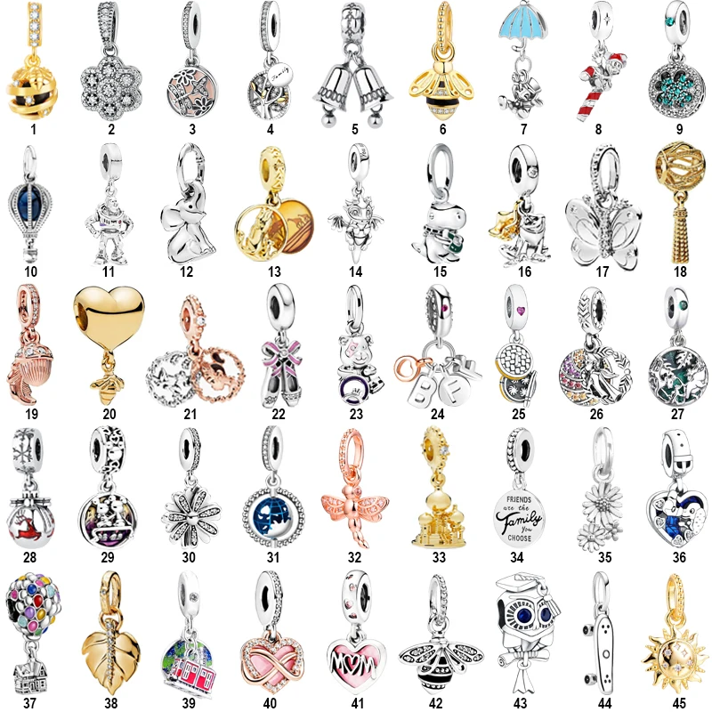 

Fashion Dangle Pendant Bead European S925 Silver Charms Fit charm Bracelet silver Bangle Trinket Jewelry For Women Girl Gift