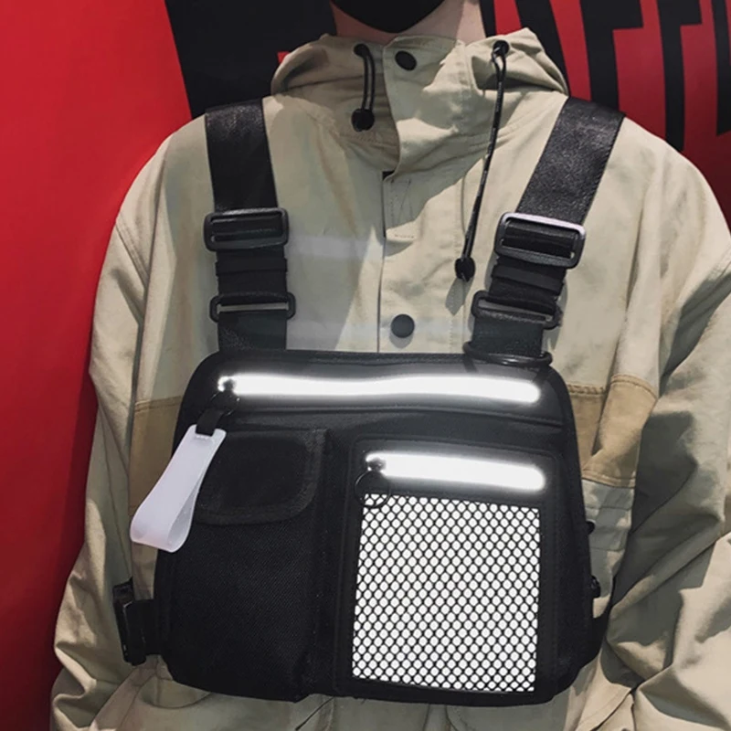 Unisex Chest Bag Function Tooling Tide Cool Street Hip Hop Vest Men And Women Hip-Hop Motorcycle |