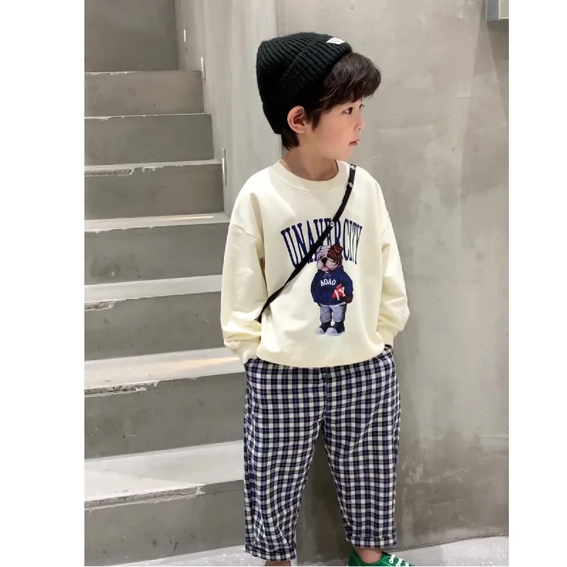 

2021 Clothing For Boy Kid Boys Cute Cartoon T-Shirt Children's Handsome Printed Top The New Autumn Fashion Boy Clothes