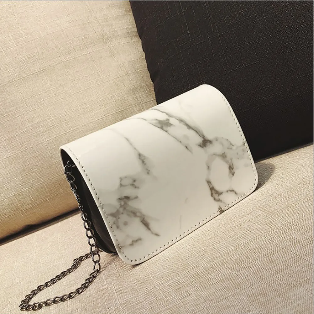 Женская сумка через плечо с мраморным рисунком маленькая квадратная замком и