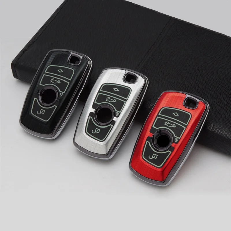 Световой Алюминий брелок для автомобильных ключей Чехол BMW F10 F20 F30 1 3 4 5 6 7 серия X3 X4