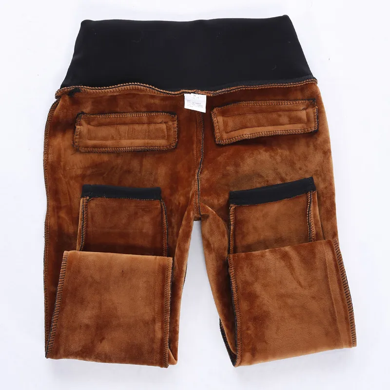 S 6XL 2019 Для женщин утепленные брюки Повседневная обувь Повседневное Черный цвет