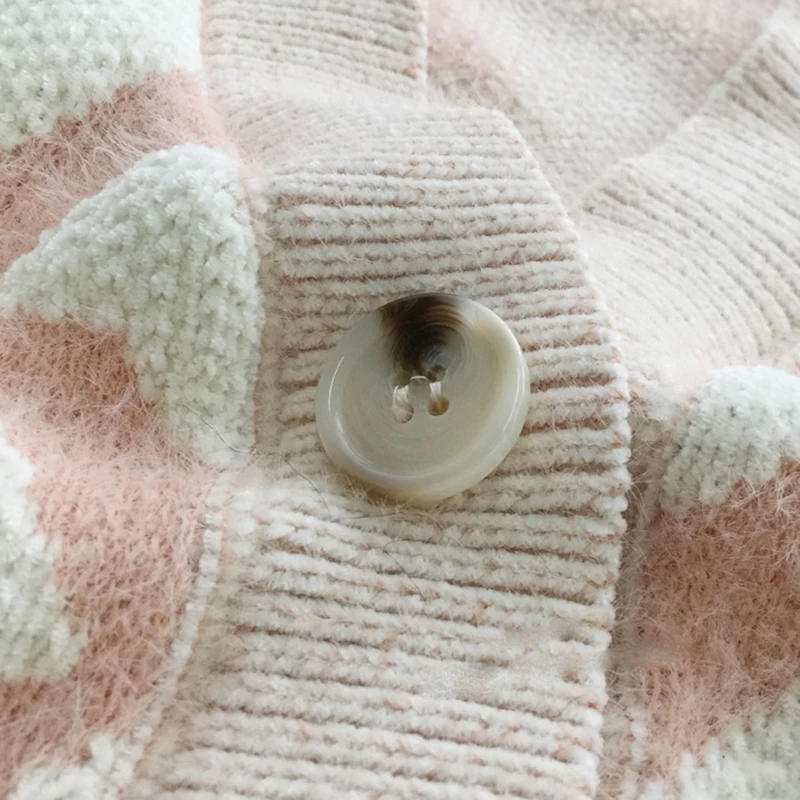 

Khaki black pink blue Women Knitted Cardigan Coat Autumn Winter Casual V-Neck Long Sleeve Crochet Knit Sweater Coat Female Tops