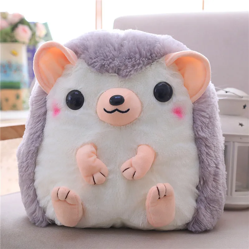 

Hedgehog School Bag Plush Doll Cute Cartoon Messenger Children's Student Backpack Toy Birthday