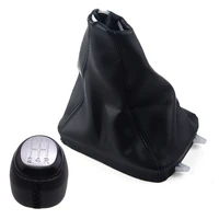 silver 5 speed manual gear stick shift knob top cover gaiter boot fit for saab 9 3 2003 2004 2005 2006 2007 2008 2009 2012