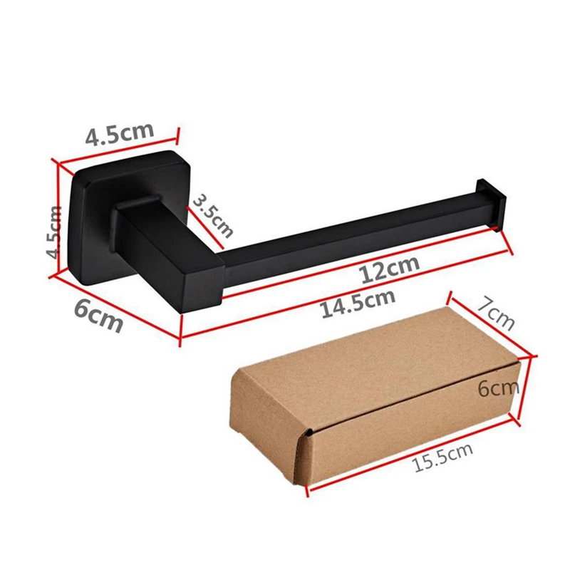 Квадратный держатель для туалетной рулона и набор колец полотенец из