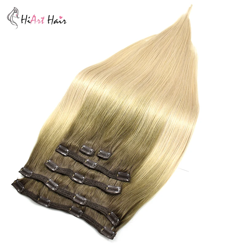 HiArt 220 г наращивание волос на клипсе 6 шт. двойные натянутые неповрежденные волосы