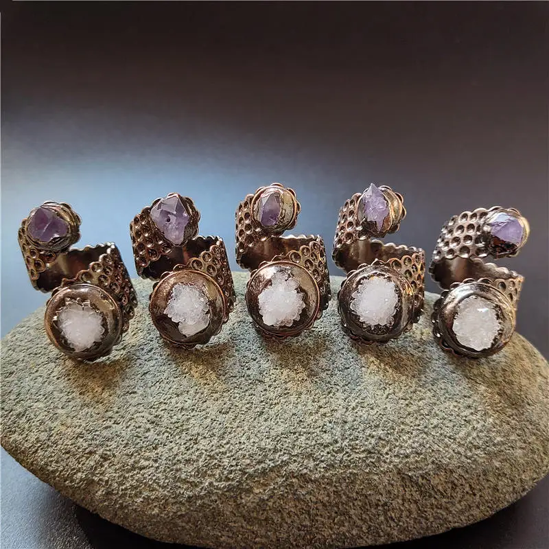 Кольцо женское регулируемое в богемном стиле, 5 шт., RG039