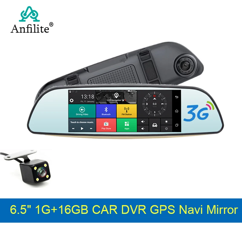 Автомобильный видеорегистратор Anfilite 6 5 дюйма android 0 E515 blueooth gps 1080P|GPS для