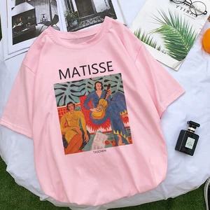 Футболка женская летняя с принтом, в стиле Харадзюку