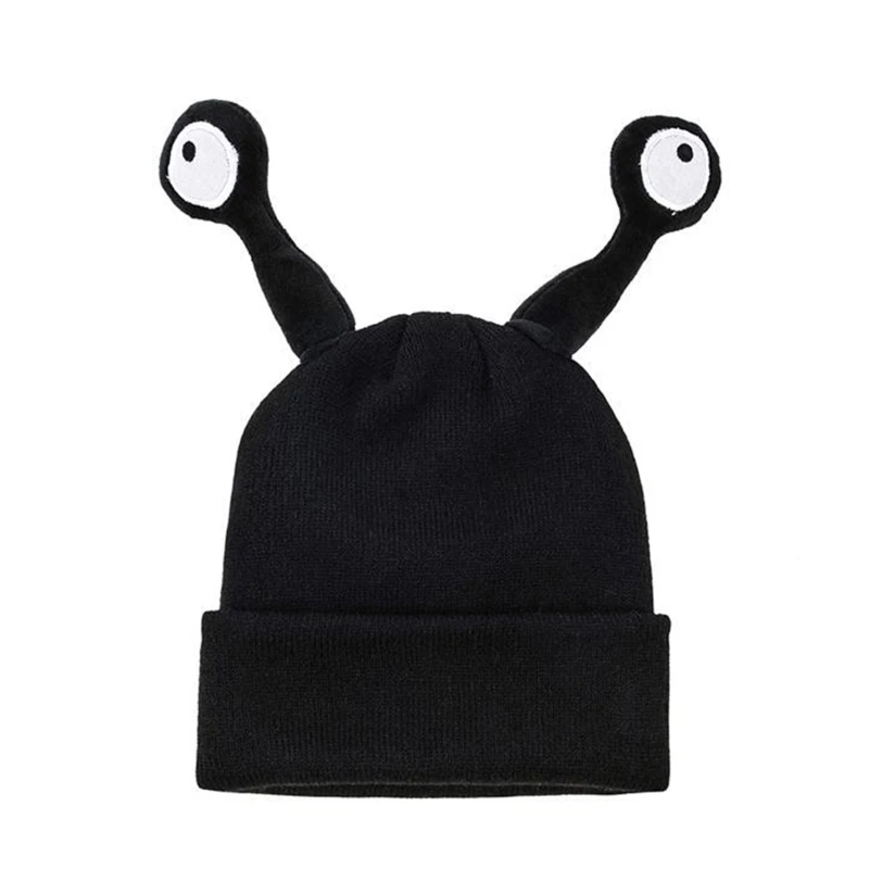 

Fashion Knit Hat Wool Hat Simple Funny Long Eyes Beanie Hat Ear Protection Thermal for Family Gatherings Street Shooting