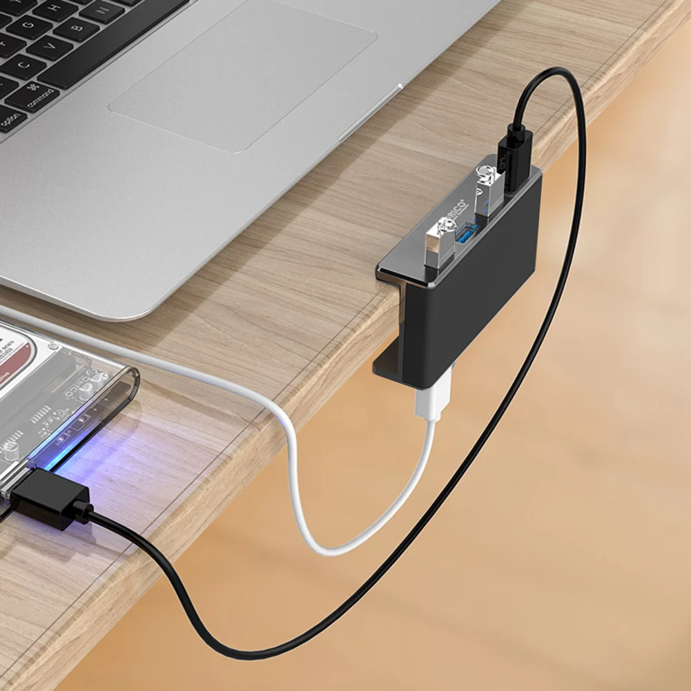 

USB-разветвитель ORICO MH4P с 4 USB-портами и зажимом