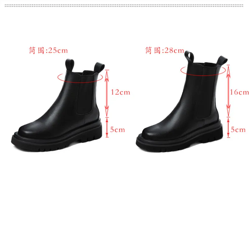 

Womens Boots Zapatos Para Mujer Motorcycle Boots Womens Platform Heels Zapatos De Mujer Slip-On Chelsea Boots Round Toe Flat 39
