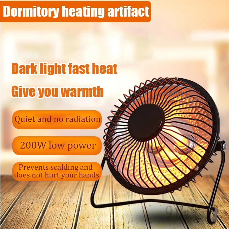 

220V Mini Home Heaters Fan Portable Electric Heater Handy Warmer Office Heater Desktop Heating Warm 200W Fast Heat Thermostat