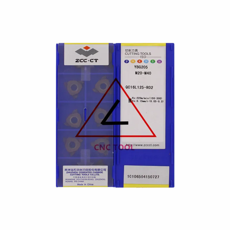 

Режущий инструмент ZCCCT QC16L125-R02 YBG205, 10 шт.