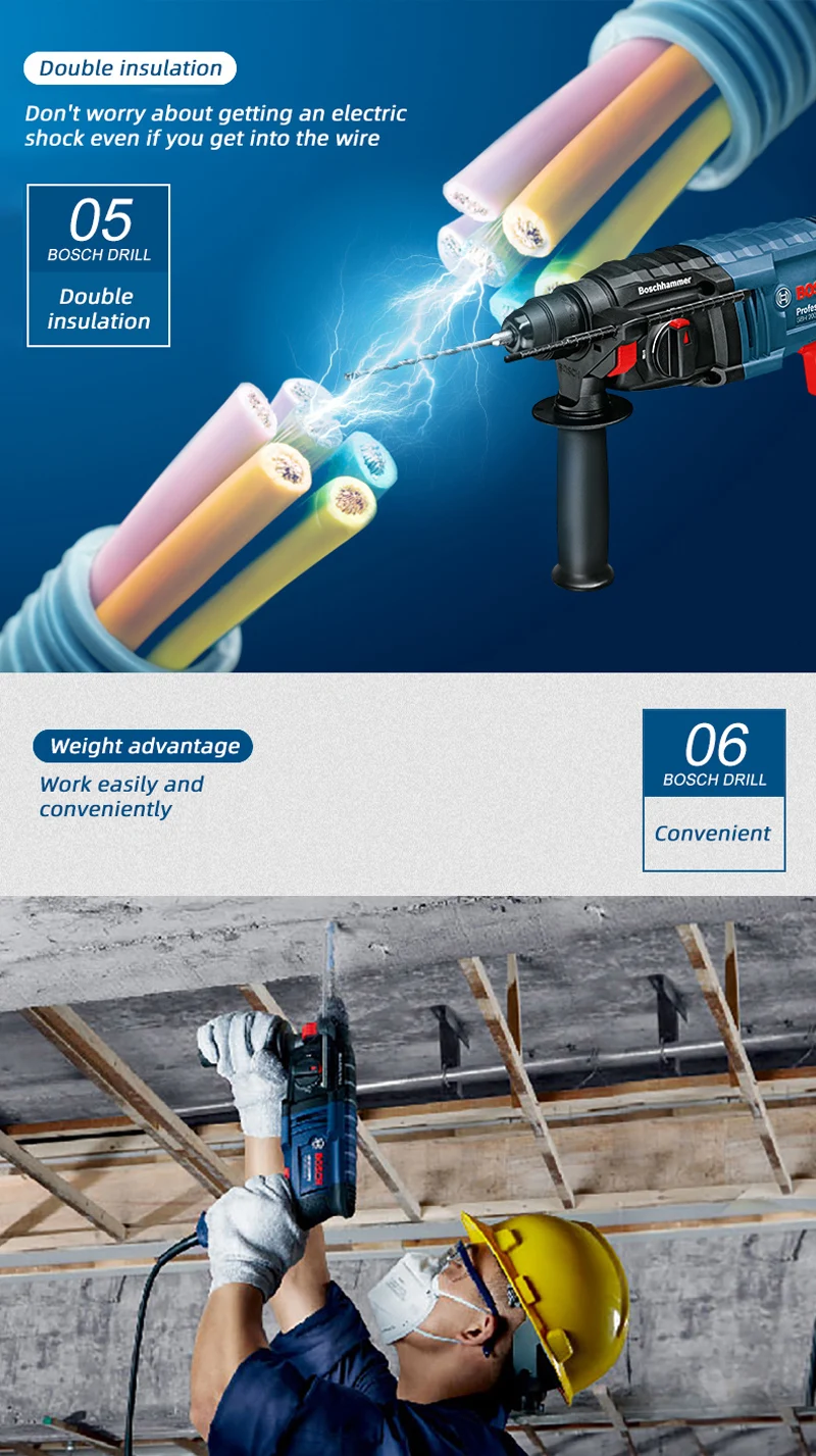 Bosch GBH 2000 RE / DRE электрический молоток электрическая дрель бытовой