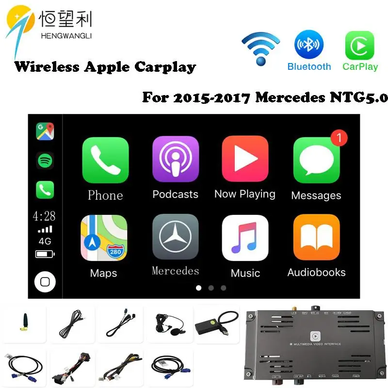 Оптовая продажа WIFI беспроводной Apple Carplay IOS Android для 2015 2017 Mercedes NTG 5 0 Bluetooth CarPlay