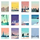 5D алмазная живопись в скандинавском стиле, мультяшный городской пейзаж, алмазная вышивка сделай сам, Набор для вышивки крестиком, Лондон, Париж, Амстердам, украшение для дома