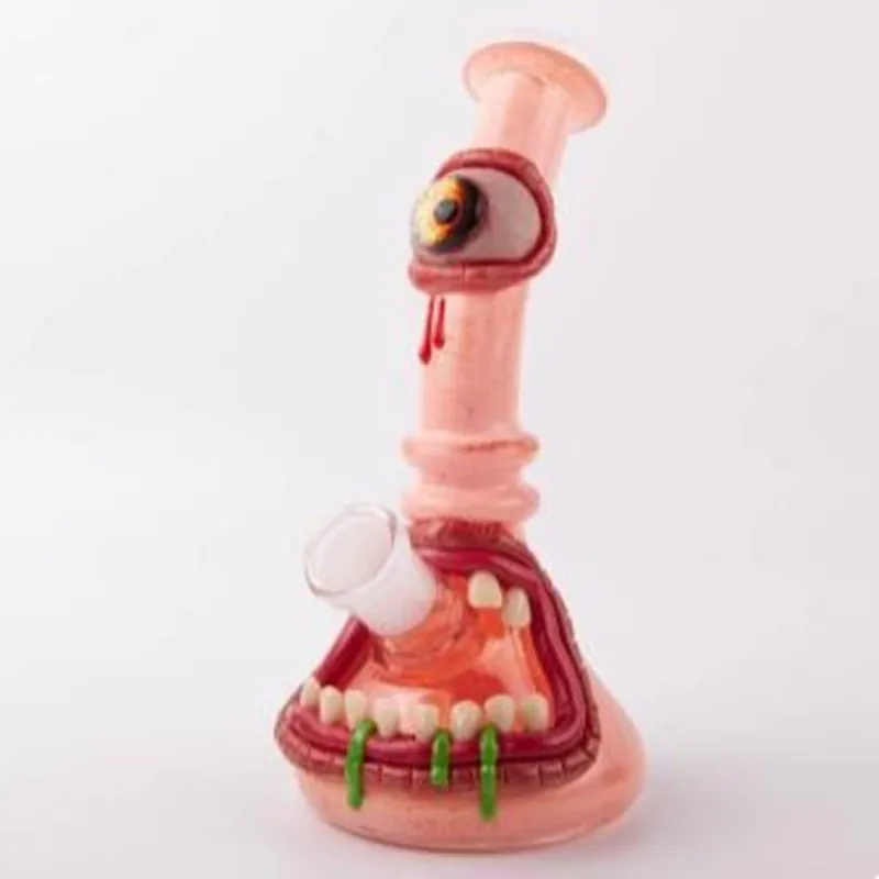 

Fangs Single Eye Hookah Fear Glass Tube Glass Oil Collector Shisha Smoking Pipe Blunt Dab Rig Bowl Set Hookah