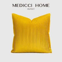 medicci home designer throw pillow covers ins modern farmhouse striped lemon yellow cushion case for bed sofa couch decoration