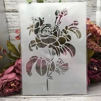 2921cm a4 big rose flower diy layering stencils wall painting scrapbook coloring embossing album decorative template