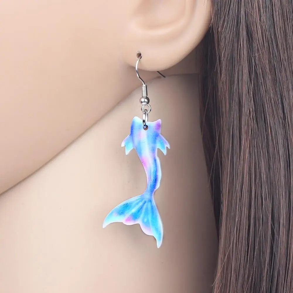 WEVENI Акриловые Красочные сказочные комплекты для девочек ожерелье и сережки в