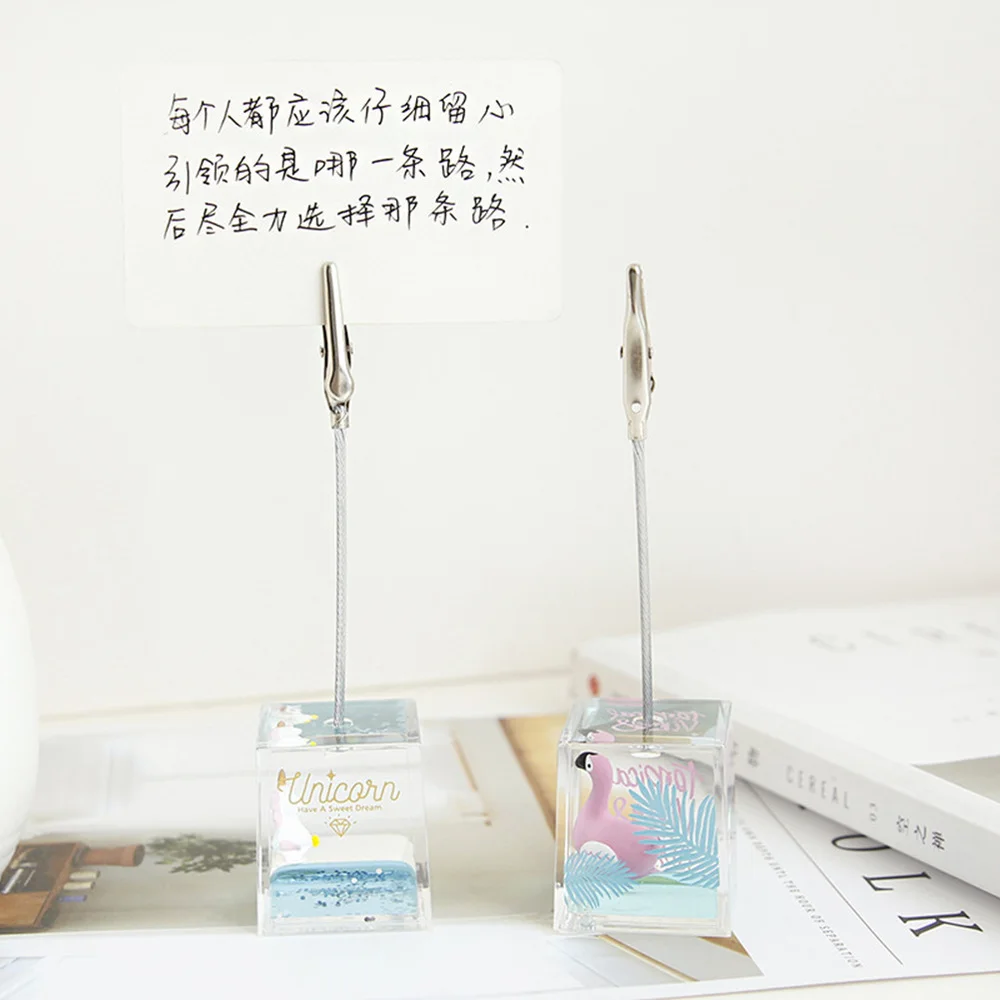 

3Pcs Memo Clip Holder Stand with Alligator Clasp for Pictures Paper Note Clip )