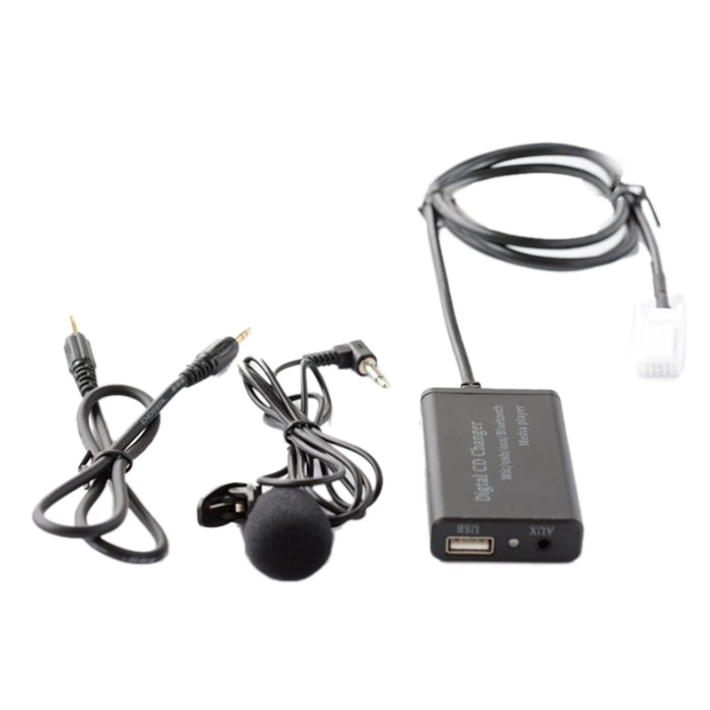USB AUX Bluetooth Car Digital Music CD Changer Adapter for Toyota (6+6)Pin Camry Corolla RAV4 Yaris