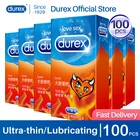 Презервативы Durex 100 шт., товары для взрослых, интимные товары со смазкой, латексные рукава из натурального каучука для пениса, интимные игрушки