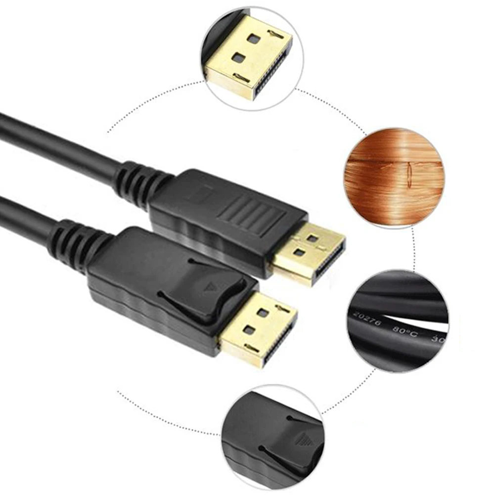 1 8 m DP к HDMI ЖК дисплей для ноутбука Дисплей Порты и разъёмы антиоксидант HD 4k кабель