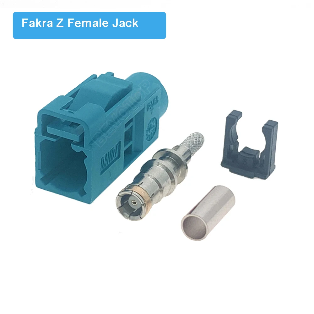 Универсальный разъем Fakra Z мужской / женский для пайки RF коаксиальных проводников для связи с пигтейл-кабелем RG316 RG174