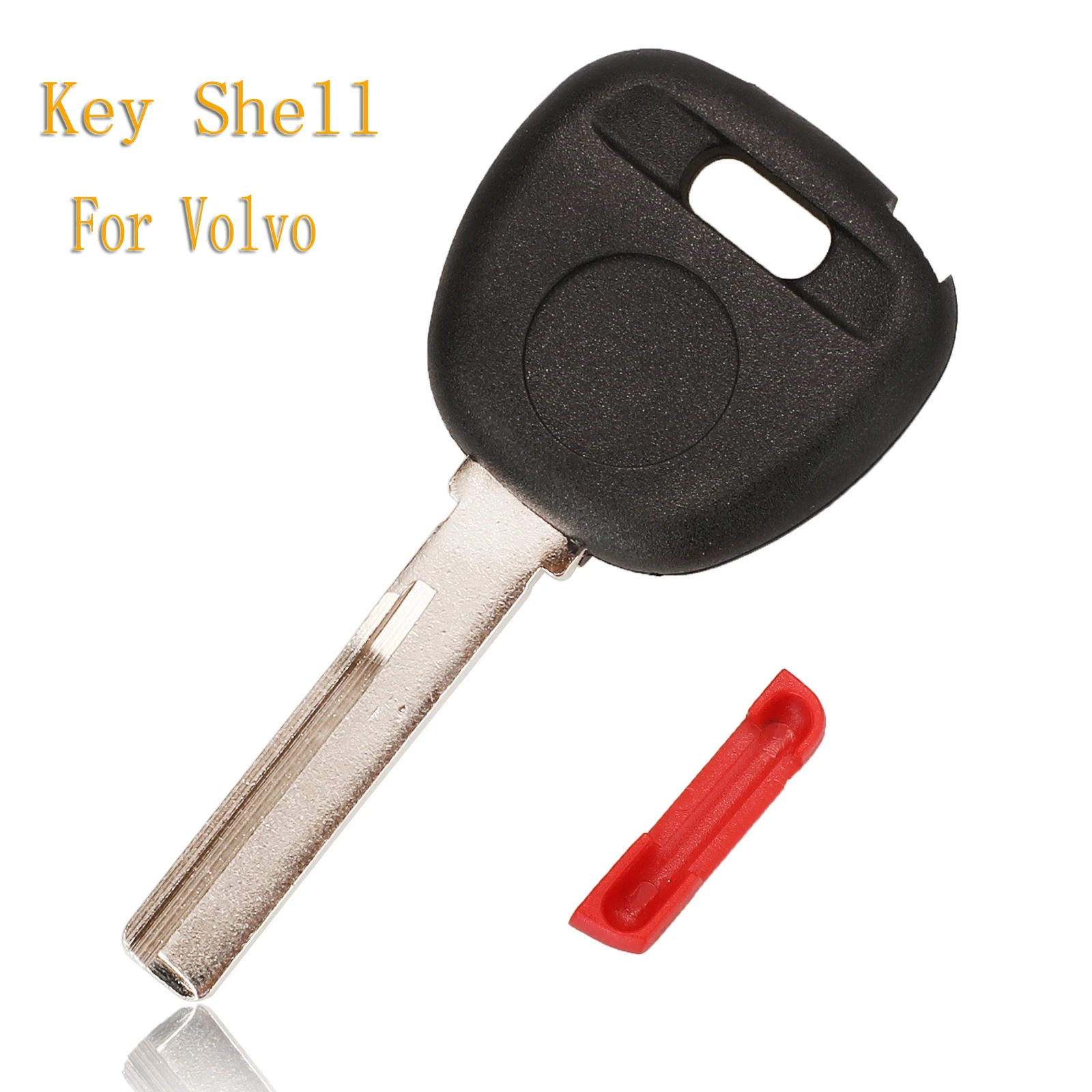 

jingyuqin 10pcs/lot Replacement Key Shell Cover For Volvo S40 V40 S60 S80 XC70 No Transponder Chips Original Case With Red Plug
