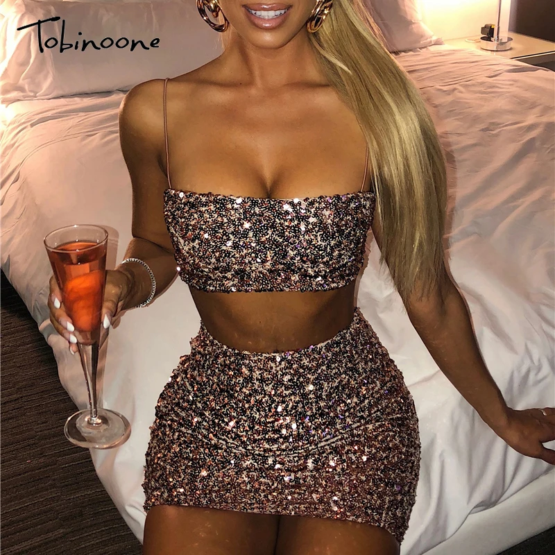 Женское мини платье на тонких бретельках с блестками|Женские платья| |