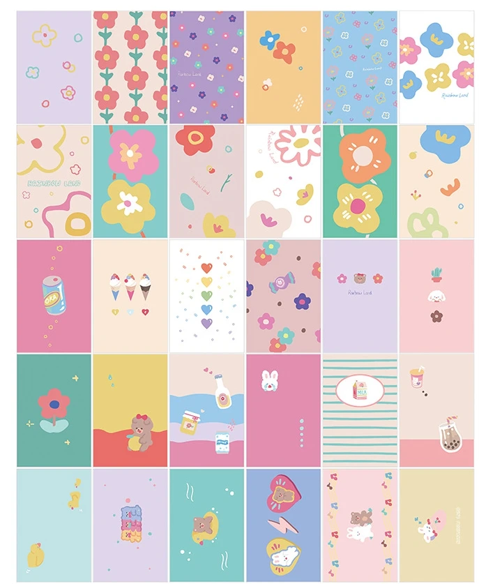 

143mmx93mm rainbow flower paper postcard(1pack=30pieces)